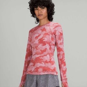 Lululemon NWT Its Rulu Run Long Sleeve Heritage Speckle Camo Top Size 16